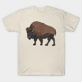 Bison cartoon illustration T-Shirt